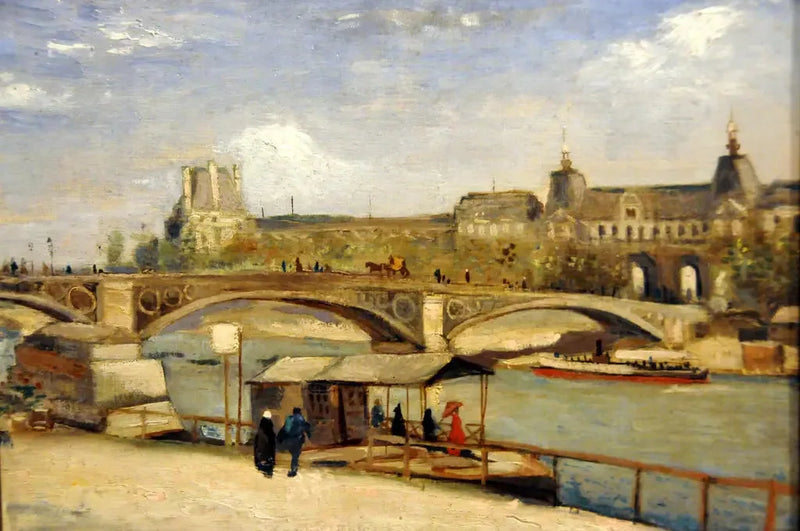 Pont du Carrousel og Louvre - Vincent van Gogh