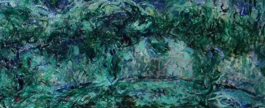 Détail de l’arche et de la végétation sombre du Pont japonais W1922