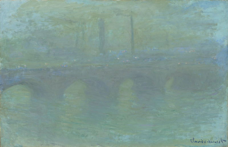 Waterloo-broen i London ved skumring - Claude Monet