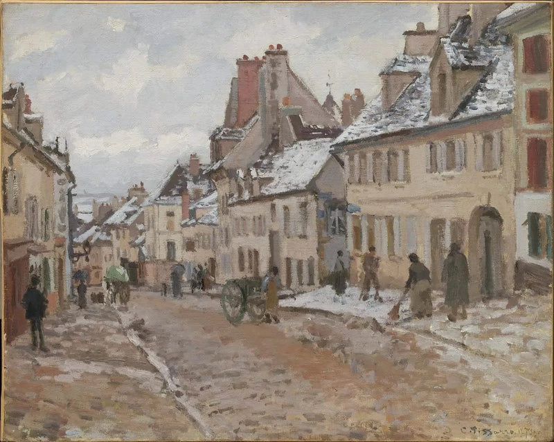 Pontoise, Gisorsvej om vinteren - Camille Pissarro