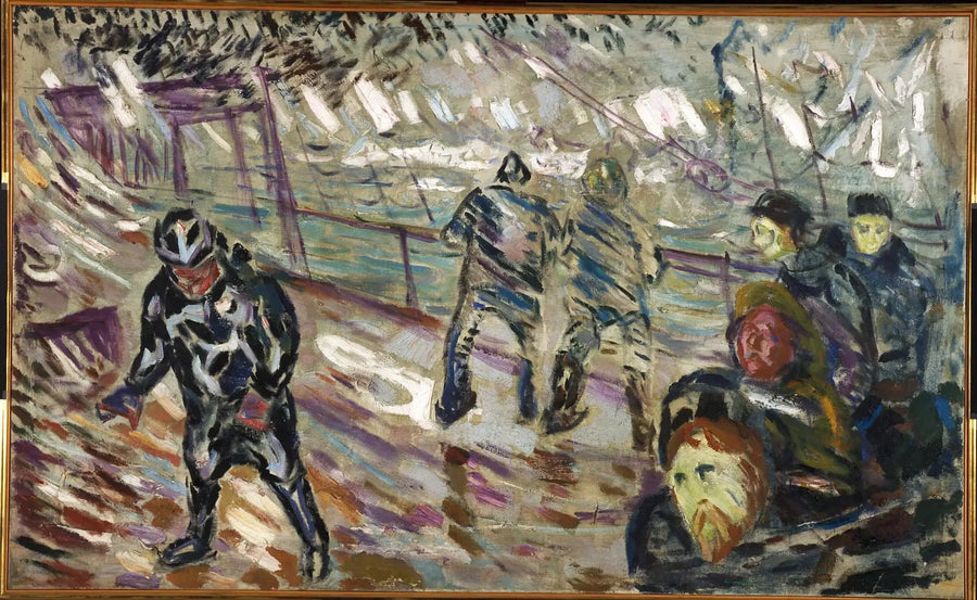 Skibsdok i stormen - Edvard Munch