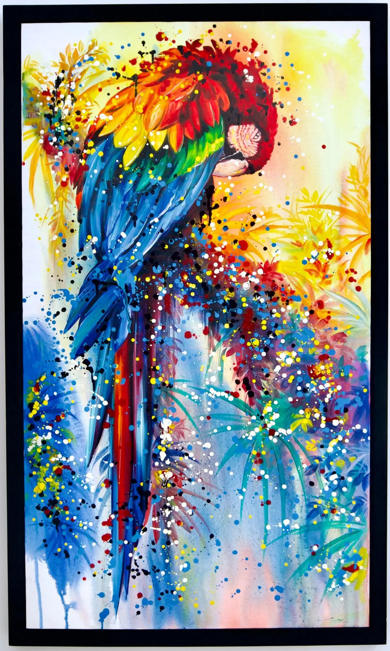Pop Art papegøje  | 80 x 140 cm