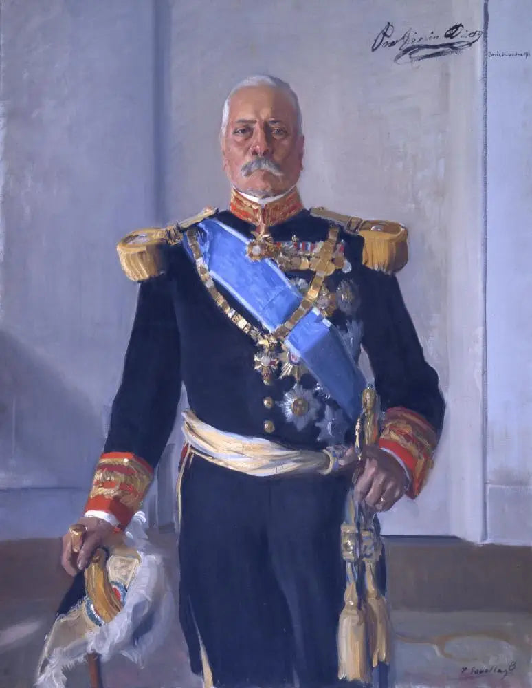 Porfirio Díaz, tidligere præsident for Mexico - Joaquín Sorolla
