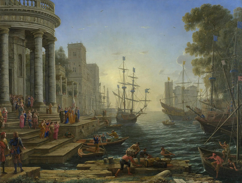 Port med afgang fra Sainte Ursule - Claude Lorrain