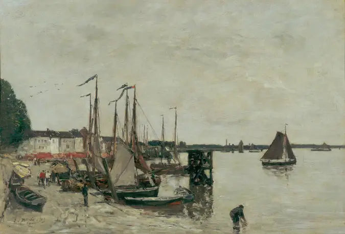 havnen i Antwerpen - Eugène Boudin