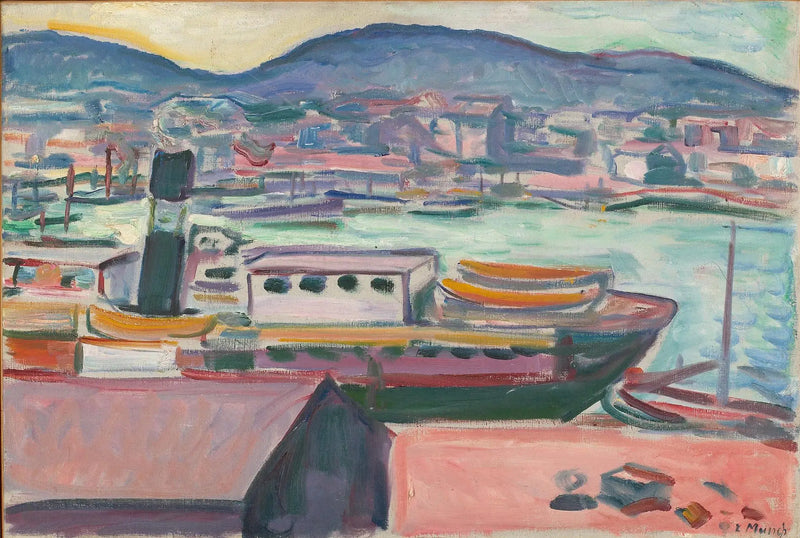 Bergen havn - Edvard Munch
