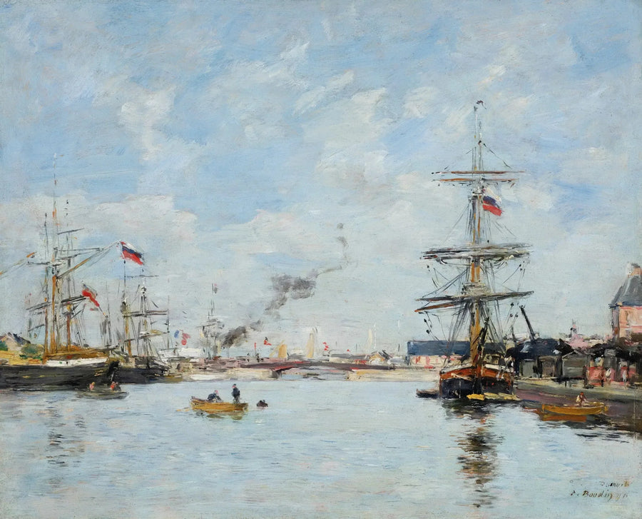 Deauville Havn, højvande - Eugène Boudin