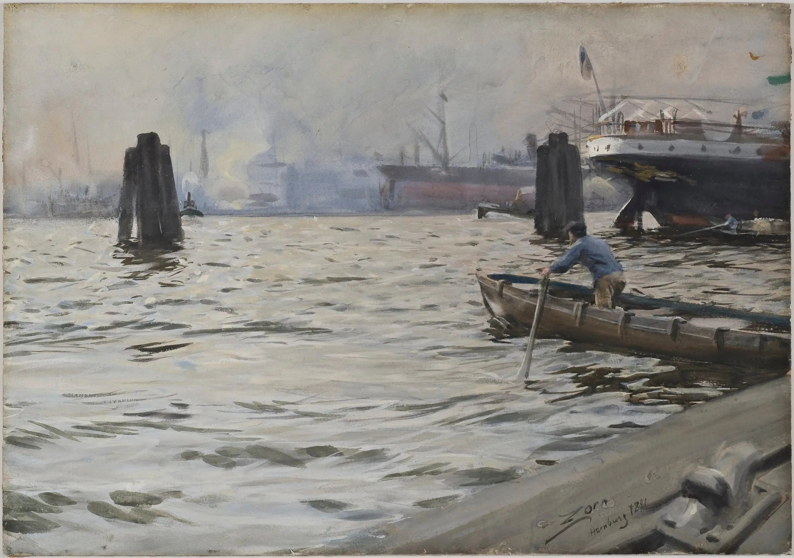 Port de Hambourg - Anders Zorn - Alpha Reproduction