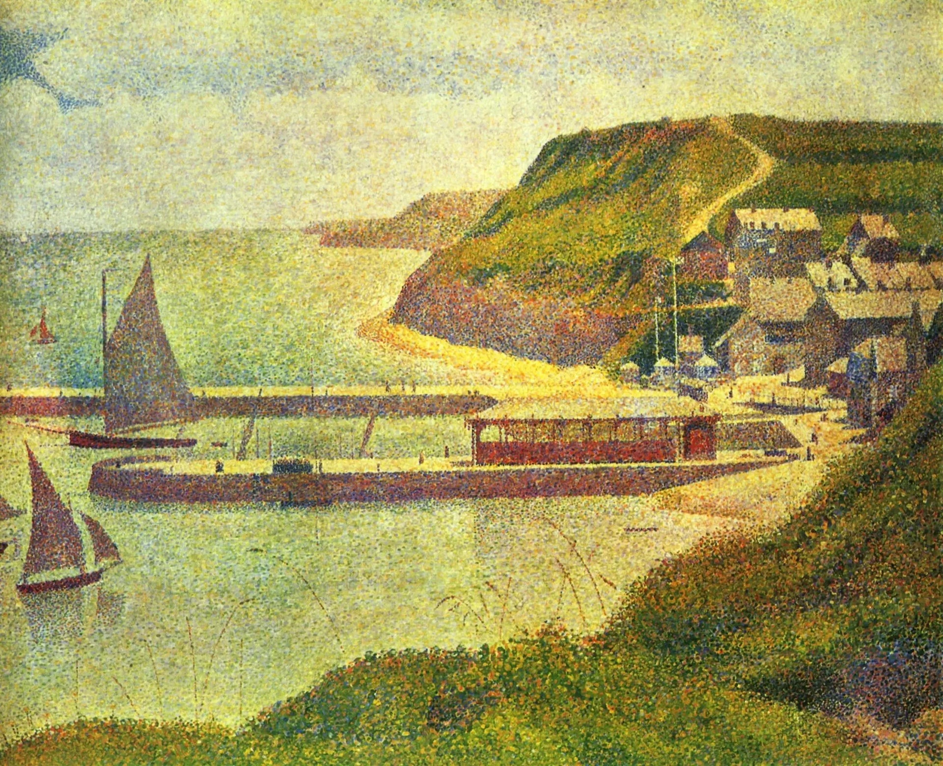 Port-en-Bessin, avant-port, marée haute - Georges Seurat image 1 copie de tableau peinte à la main