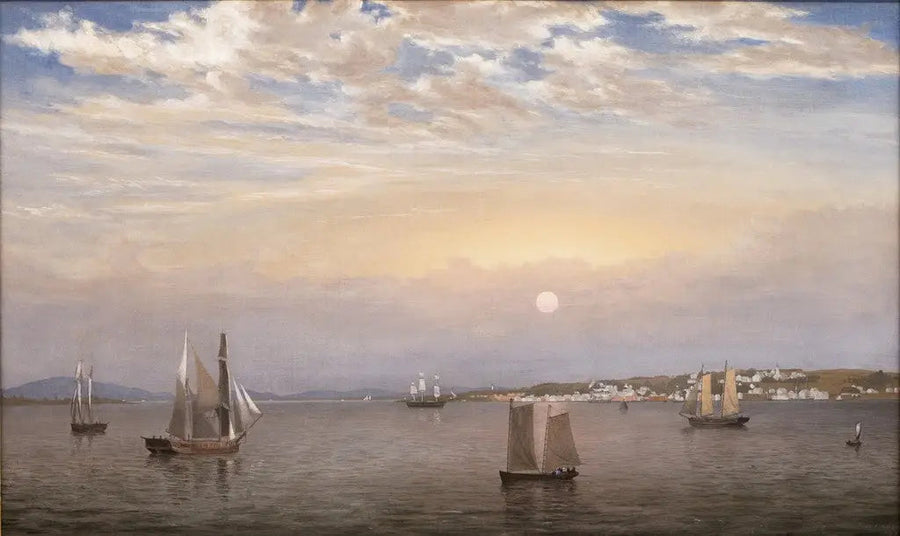 Port og byen Castine - Fitz Henry Lane