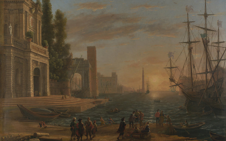 Un port maritime - Claude Gellée