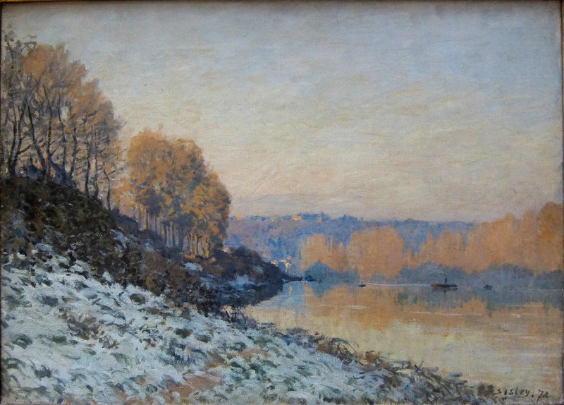 Port-Marly, hvid gelé - Alfred Sisley