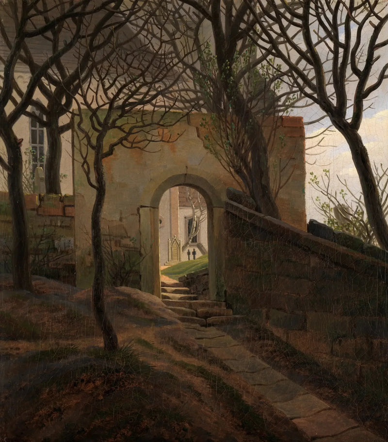 Kirkegårdporten - Caspar David Friedrich