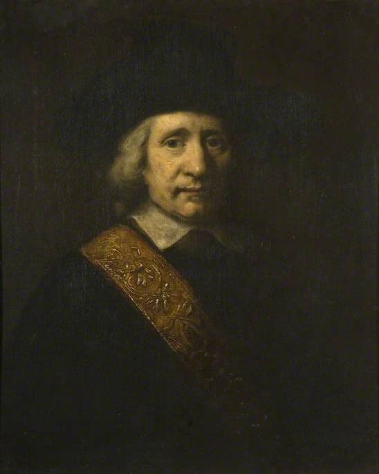Portræt af mand (Standartenbærer, Floris Soop, 1604–1657) - Rembrandt