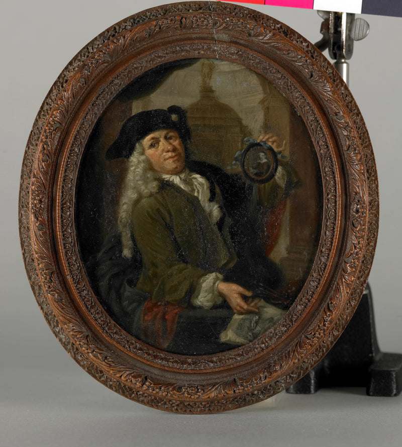 Portrait d'Arnoud van Halen (1673-1732). Peintre, graveur, poète et collectionneur à Amsterdam - Arnoud van Halen