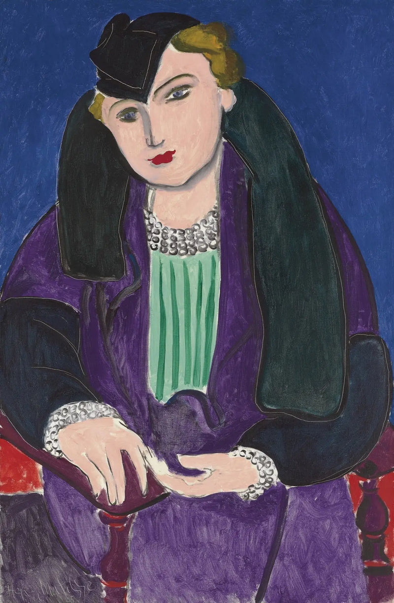 Portræt i blå kappe - Henri Matisse