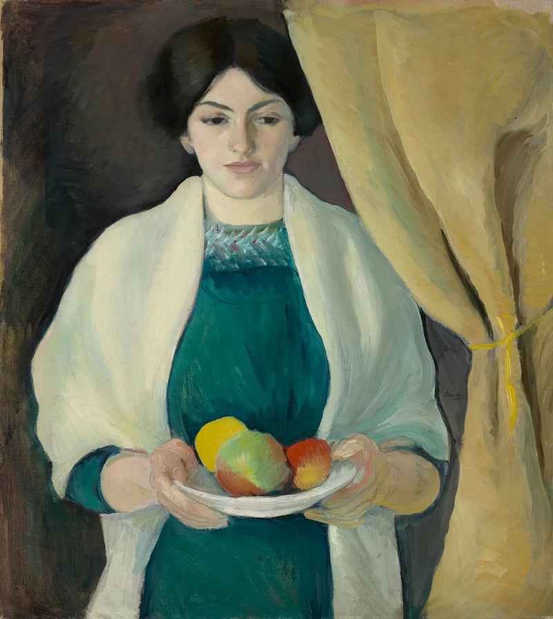 Portræt med æbler - August Macke