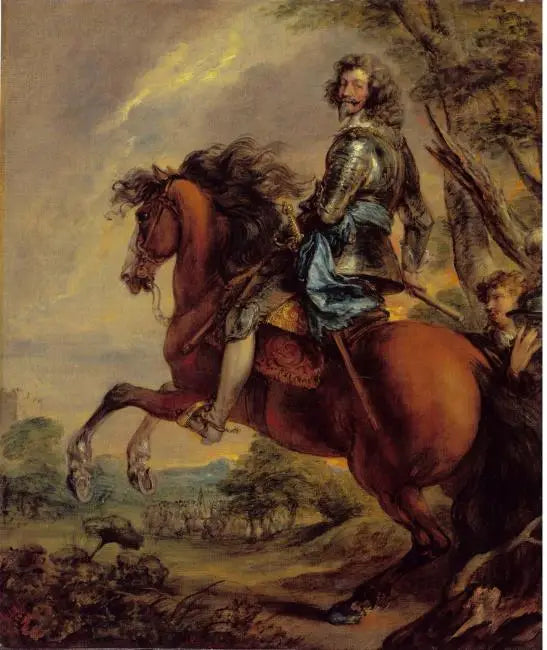 Portræt af Albert de Ligne, prins af Arenberg, til hest - Thomas Gainsborough