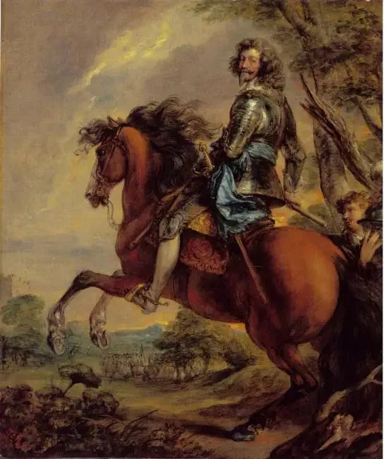 Portræt af Albert de Ligne, prins af Arenberg, til hest - Thomas Gainsborough