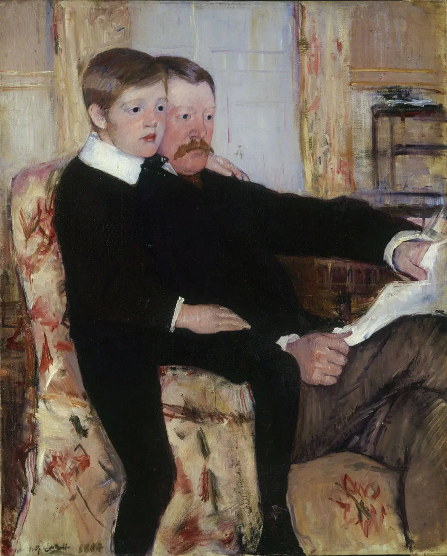 Portræt af Alexander J. Cassatt og hans søn, Robert Kelso Cassatt - Mary Cassatt