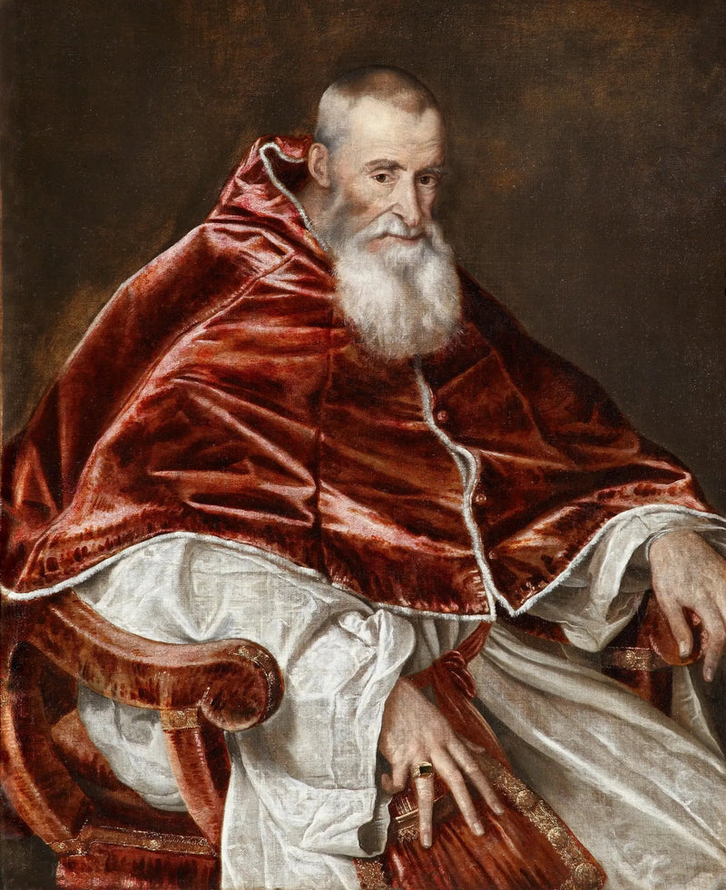 Portrait af Alexandre Farnèse, pave Paul III (1468-1549 ; valgt i 1534) - Titian