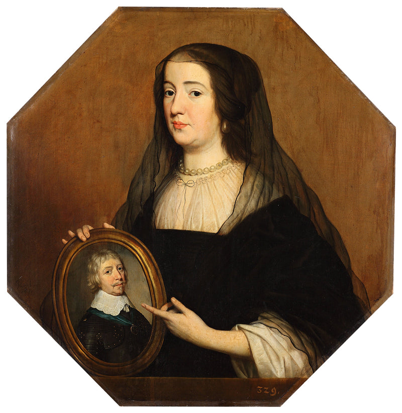 Portræt af Amalia van Solms (1602-1675) - Gerrit van Honthorst