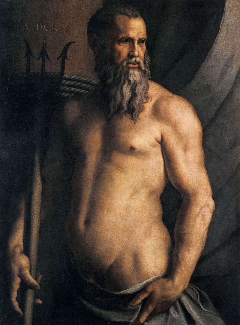 Portræt af Andrea Doria som Neptun - Bronzino