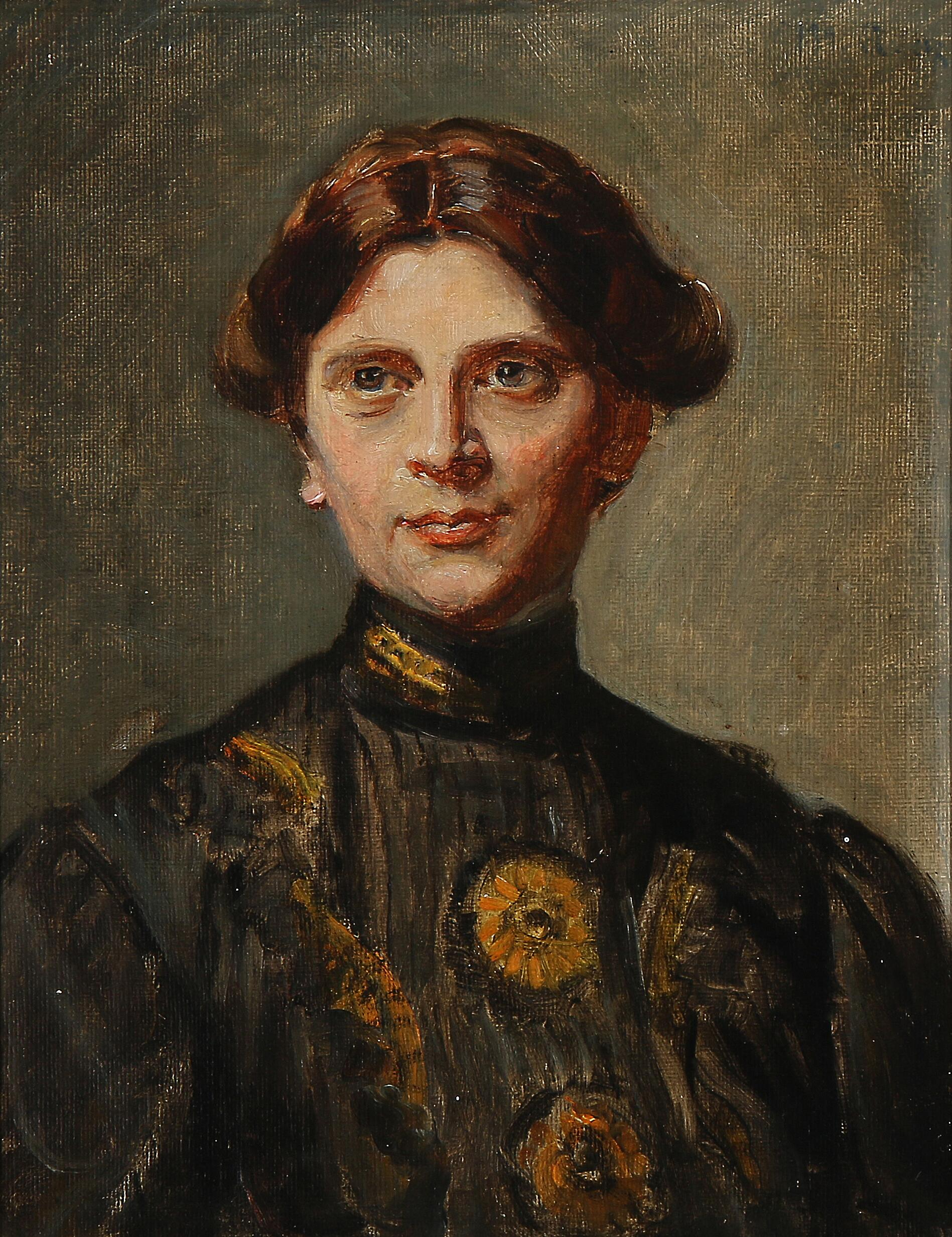 Portrait d'Anna Bitsch, née Saxild. - Michael Peter Ancher image 1 reproduction de peinture à l’huile