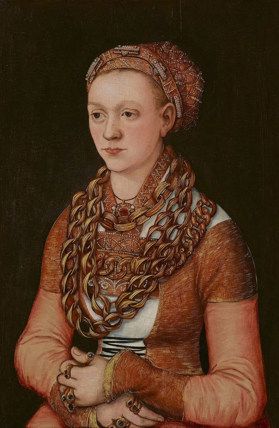 Portræt af Anna Buchner, født Lindacker - Lucas Cranach den Ældre