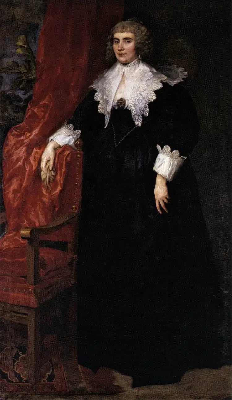 Portrait af Anna van Craesbecke - Antoine van Dyck