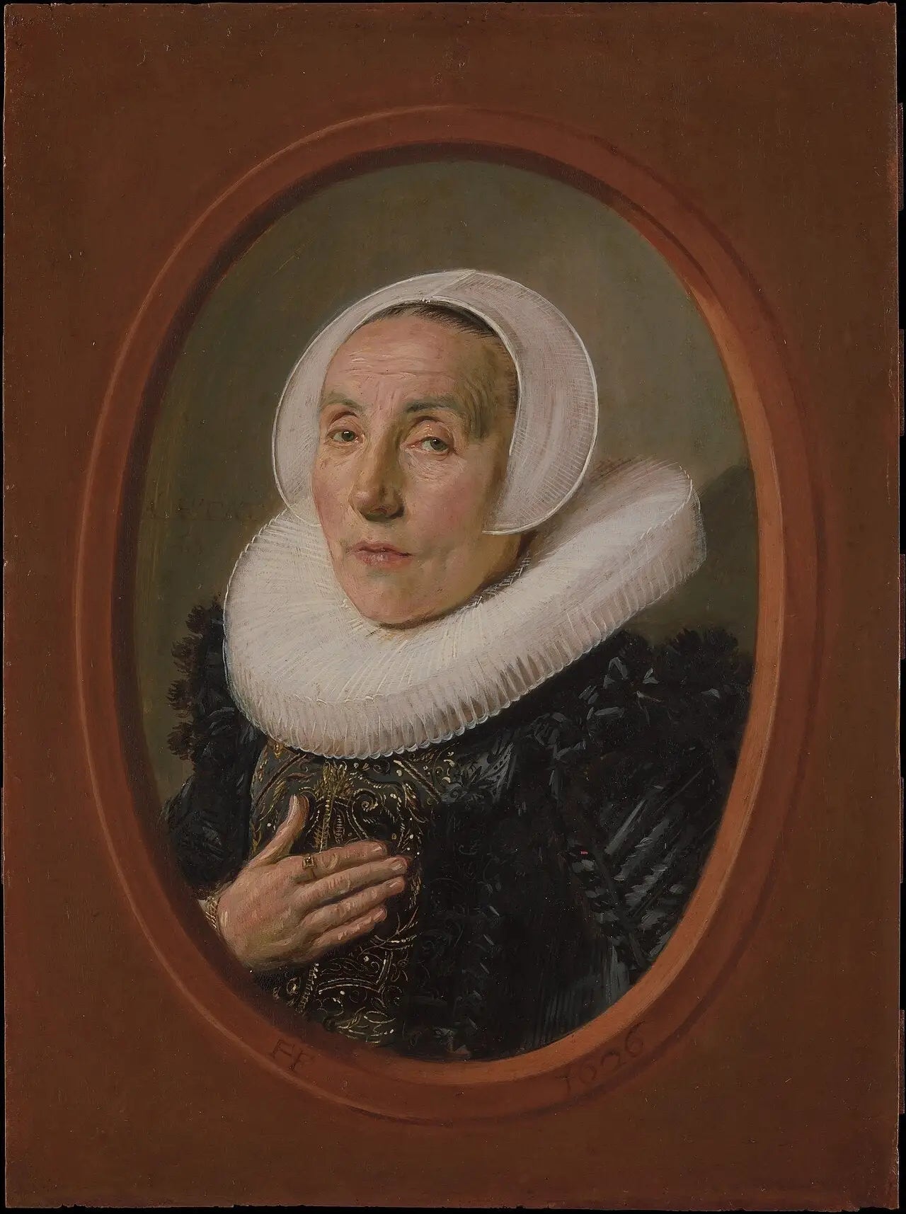 Portrait d'Anna van der Aar (1576/77, vers 1626) - Frans Hals image 1 reproduction de peinture à l’huile