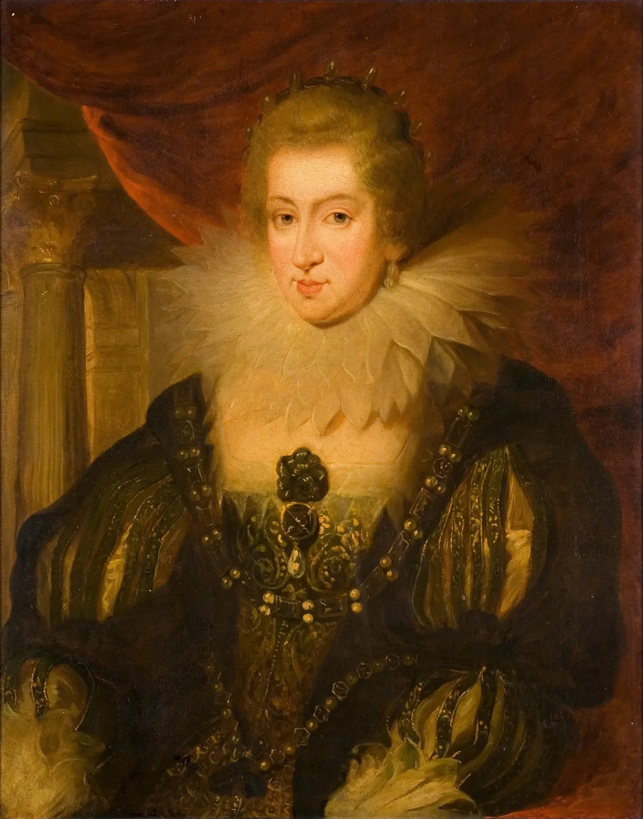 Portræt af Anne af Østrig - Antoine van Dyck