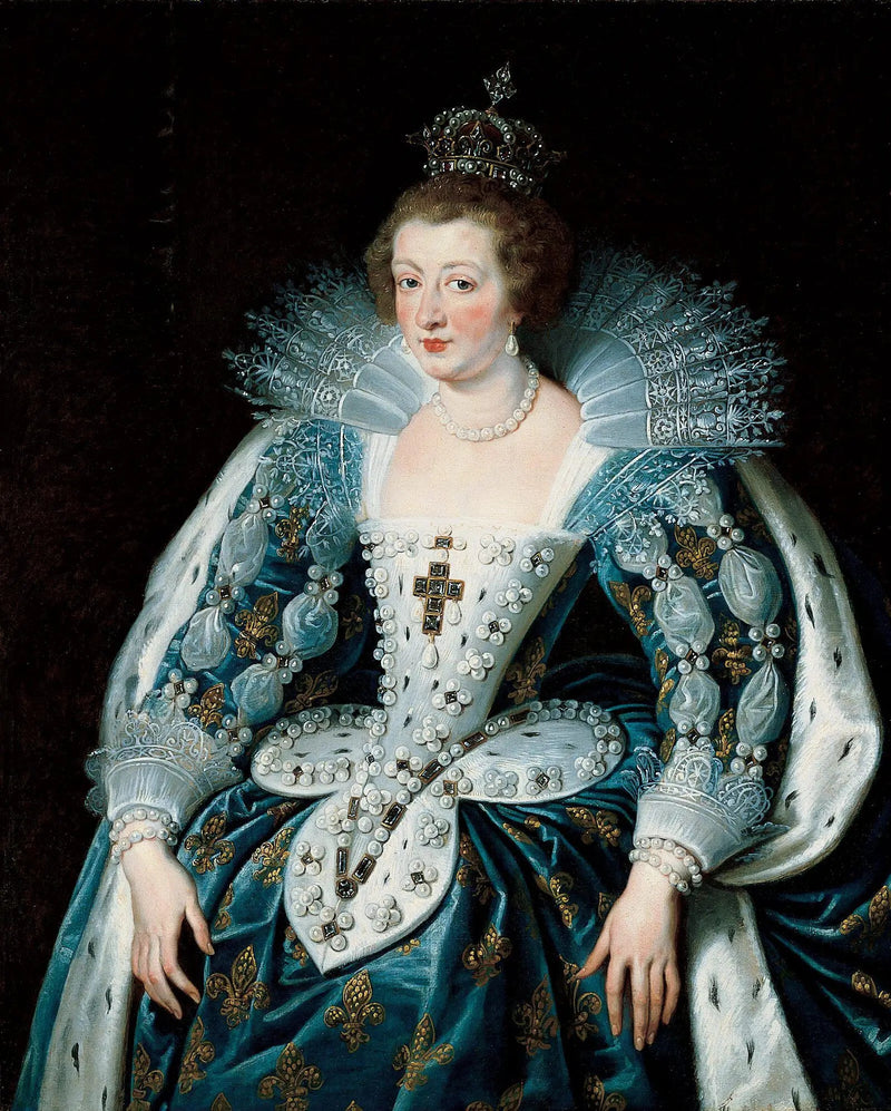 Portræt af Anne af Østrig - Peter Paul Rubens