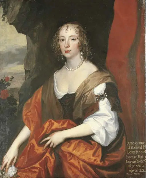Portrait af Anne Carr, Lady Russell - Antoine van Dyck