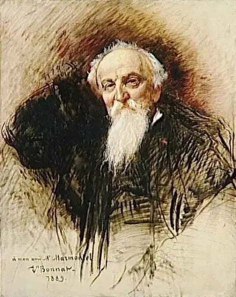 Portrait af Antoine François Marmontel (1816-1898), pianist, komponist og musikolog fransk - Léon Bonnat