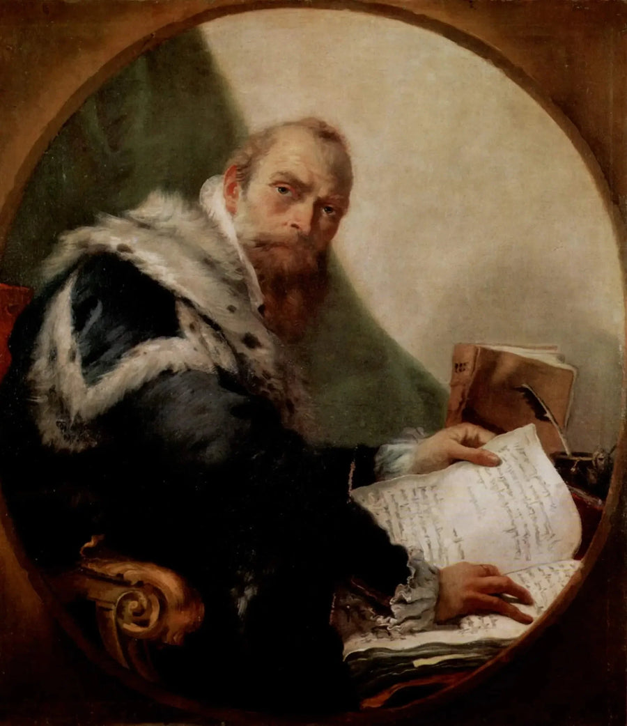 Antonio Riccobono portræt - Giovanni Battista Tiepolo