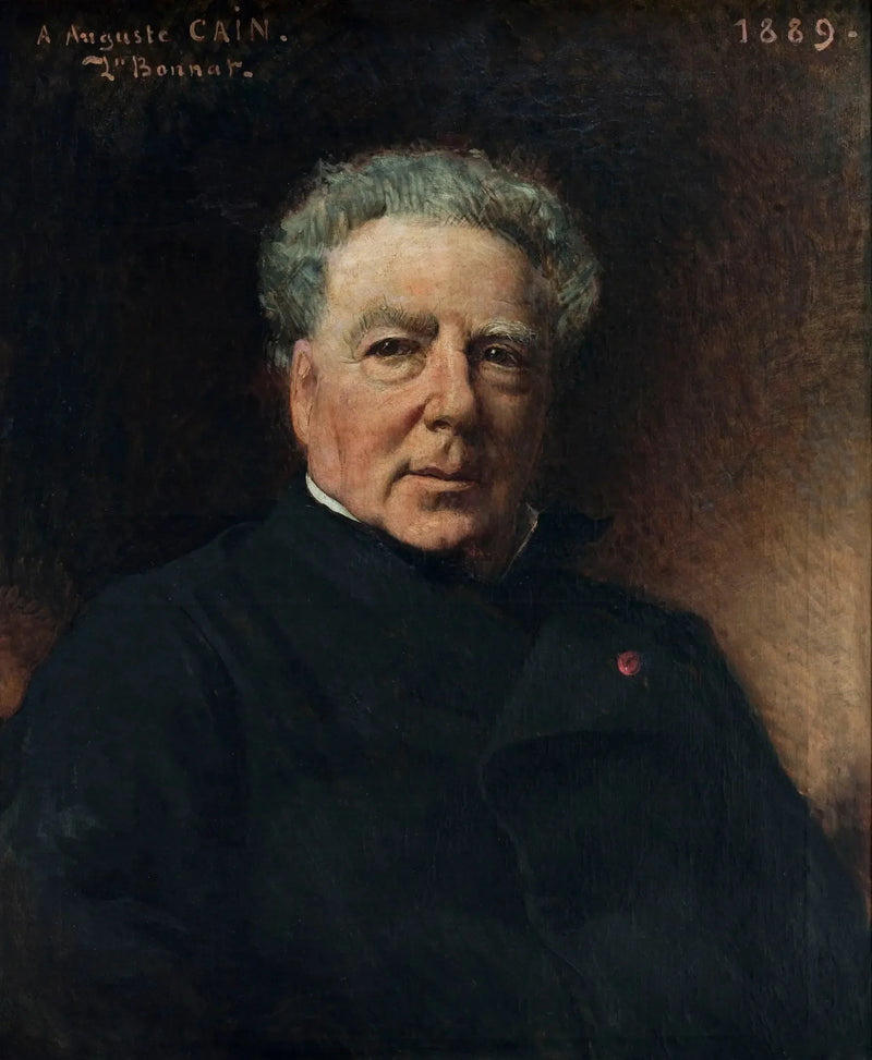 Portrait af Auguste Cain - Léon Bonnat