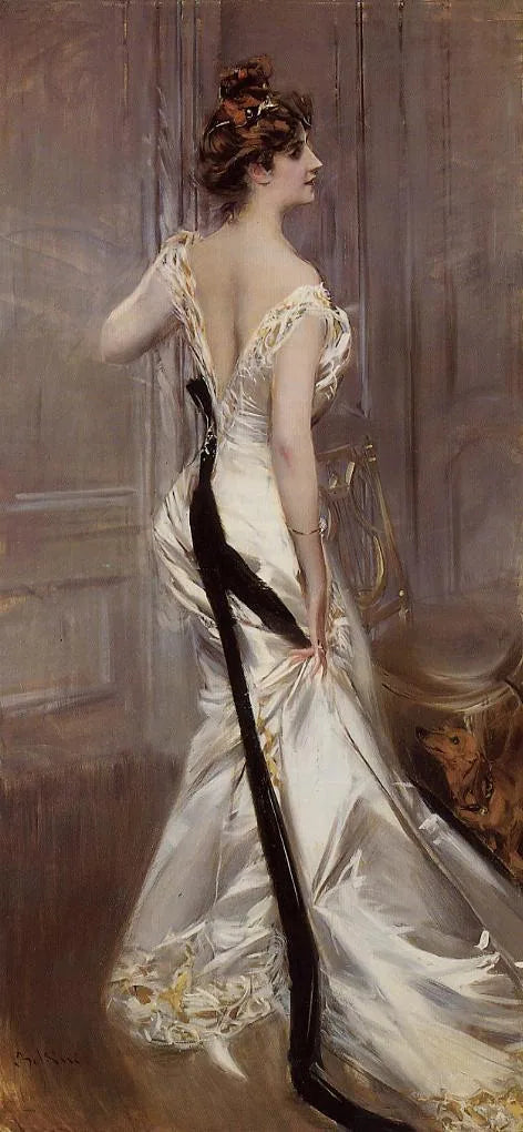 Portræt af Ava Lister, barones Ribblesdale; født Ava Astor - Giovanni Boldini