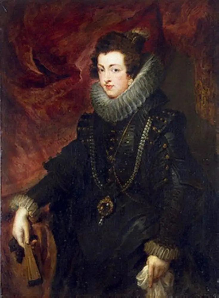 Portræt af Elisabeth af Bourbon, dronning af Spanien - Peter Paul Rubens
