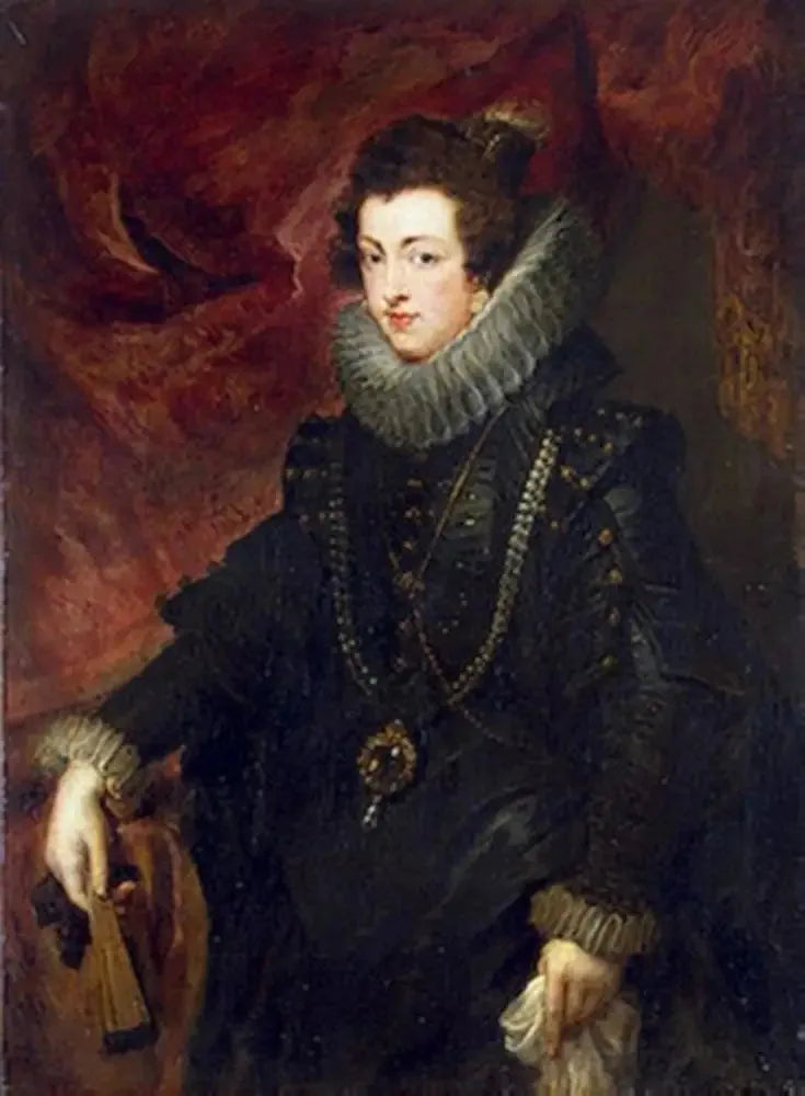 Portræt af Elisabeth af Bourbon, dronning af Spanien - Peter Paul Rubens