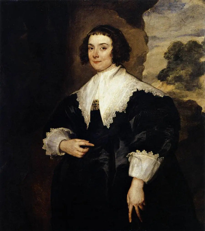 Portrait af Elisabeth van Assche, hustru til Justus van Meerstraeten - Antoine van Dyck