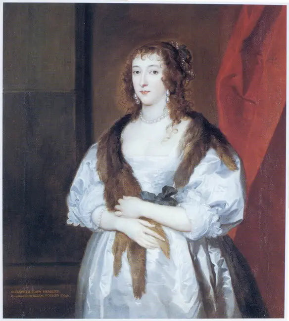 Elizabeth Dormer portræt (død i 1635), ægtefælle til Edward Somerset, 2. marquis af Worcester - Antoine van Dyck