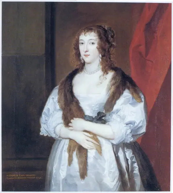 Elizabeth Dormer portræt (død i 1635), ægtefælle til Edward Somerset, 2. marquis af Worcester - Antoine van Dyck