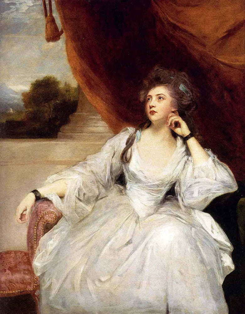 Portræt af Elizabeth Falconer, fru Stanhope, som en refleksion - Joshua Reynolds