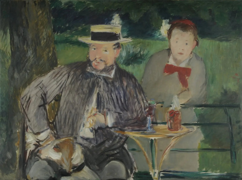 Portræt af Ernest Hoschede og hans datter Marthe - Édouard Manet