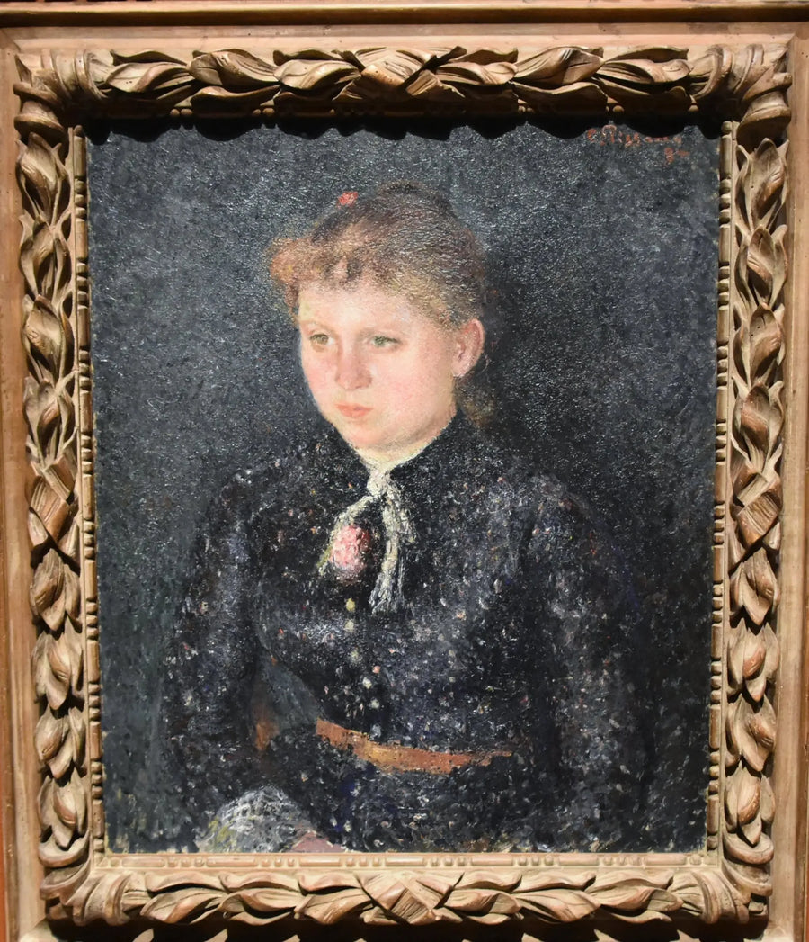 Portræt af Eugénie Estruc, kaldet Nini - Camille Pissarro