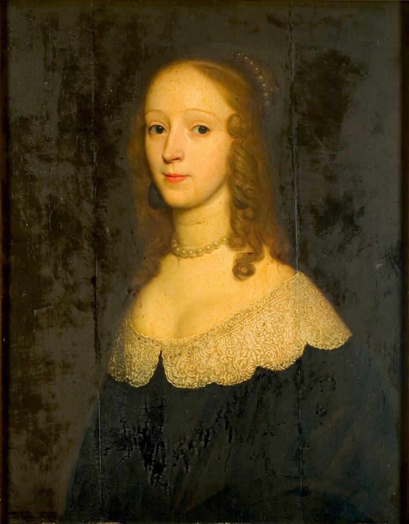 Portræt af Helena van Hoecklum med Spaansweerd (-1650) - Gerrit van Honthorst
