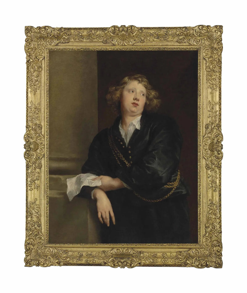 Portrait af Henricus Liberti (1628-1661). Komponist og organist - Antoine van Dyck