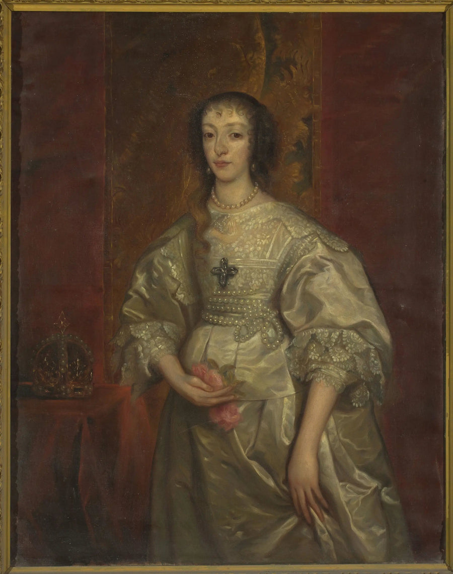 Portrait af Henriette Marie (1609-1699), dronning af England - Antoine van Dyck