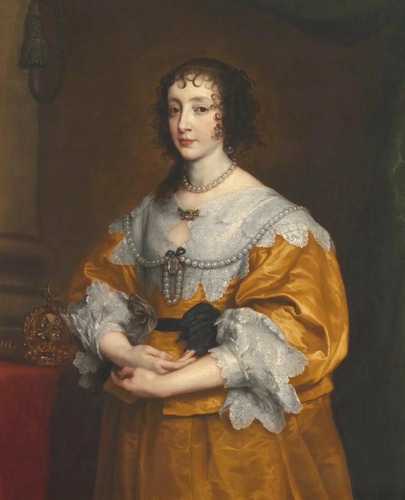 Portrait af Henriette-Marie af Frankrig, dronning af England, Skotland og Irland - Antoine van Dyck